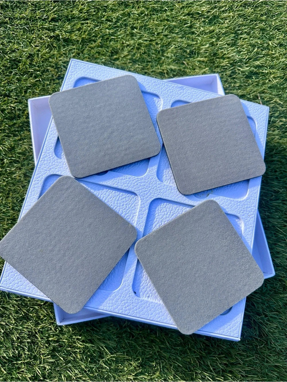 DIOR Maison Blue Floral Coaster Set of 4 with Box